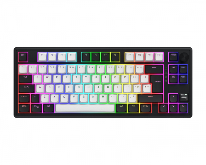 Hator Skyfall 80% - MAG ULTIMA 8K Wireless Keyboard - White-Black - ISO