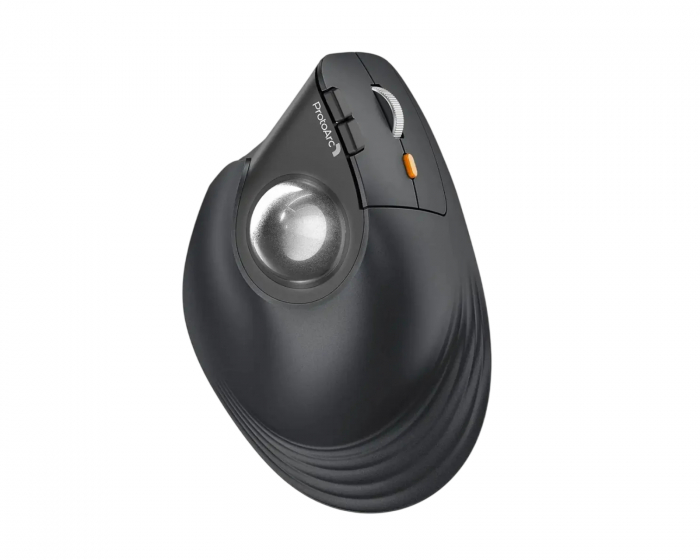 ProtoArc EM05 NL Vertical Wireless Trackball Mouse - Black/Gray