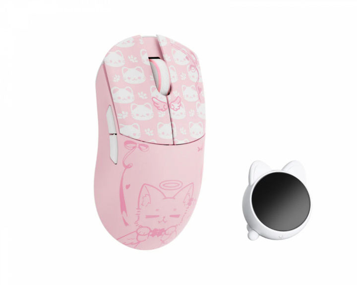  Huan Stainless Magnesium Alloy Wireless Gaming Mouse - Pinkko
