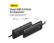 Lite Series 4-Port Type-C HUB Adapter - 25cm - Black