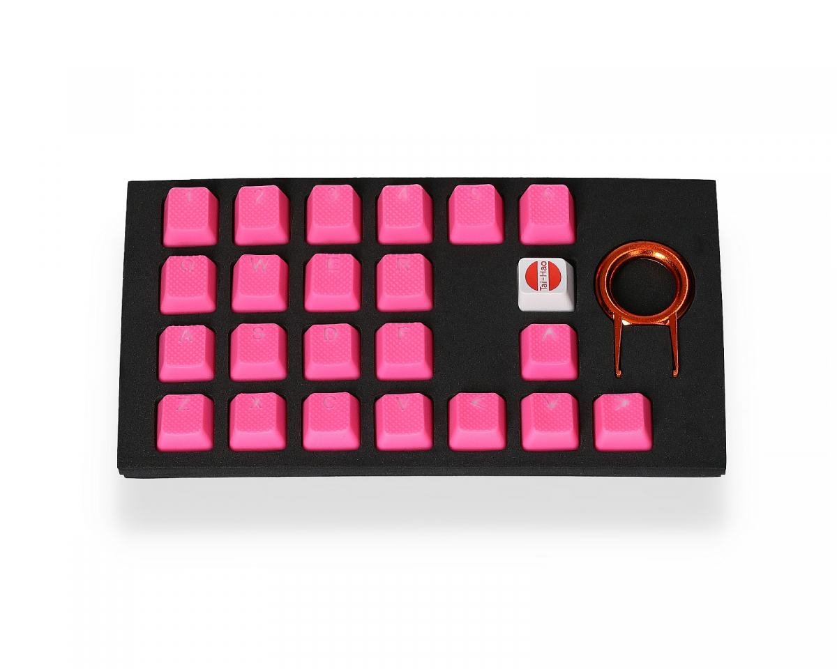 Buy Tai Hao 22 Key Rubber Double Shot Backlit Keycap Set Neon Pink At Maxgaming Com