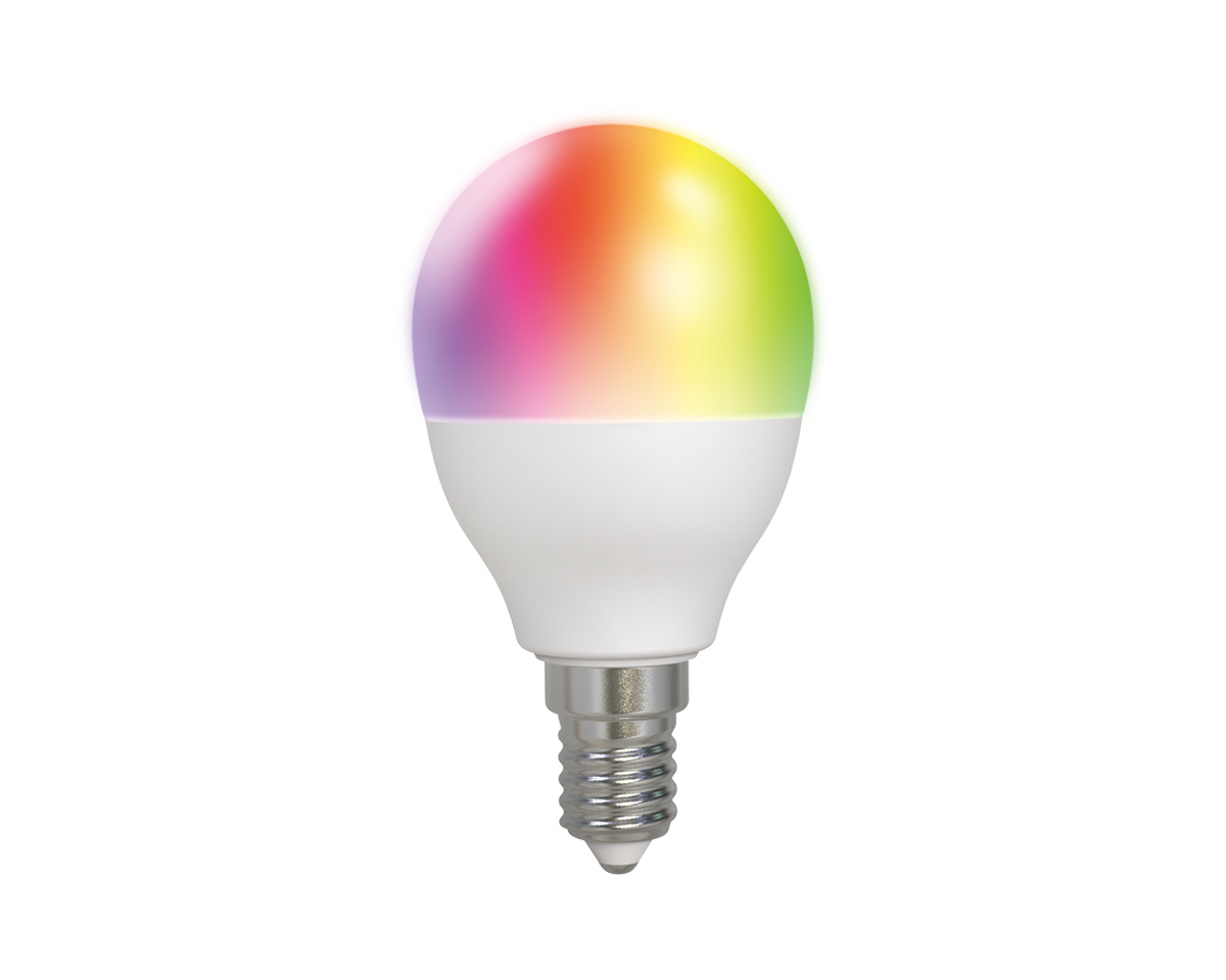 Buy Deltaco Smart Home RGB LED Light E14 WiFI 5W Globe at Köp Deltaco RGB LED Lampa E27 WiFi 9W på MaxGaming.se