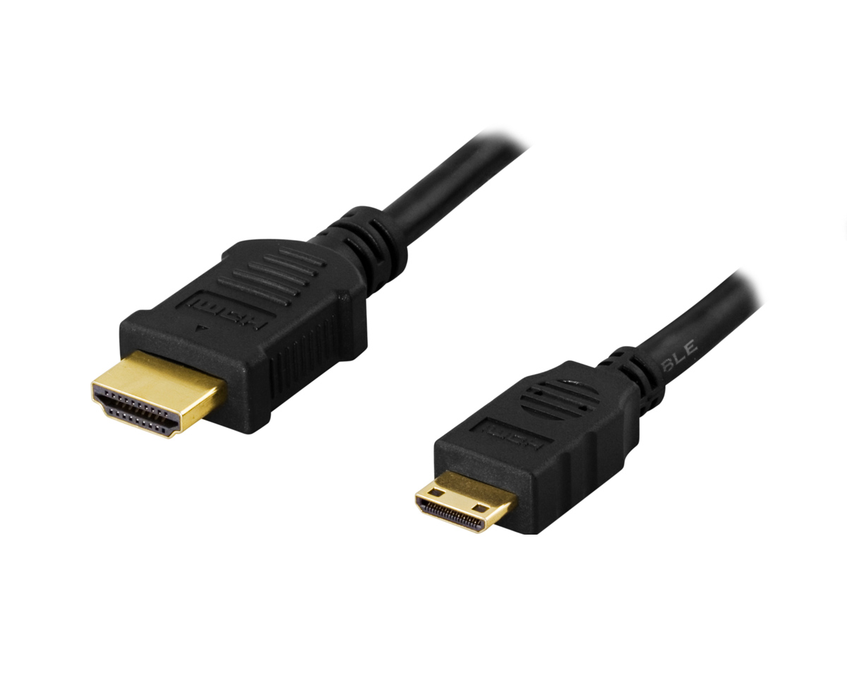 Deltaco HDMI to Mini-HDMI Cable, 4K - 5 Meter - MaxGaming.com