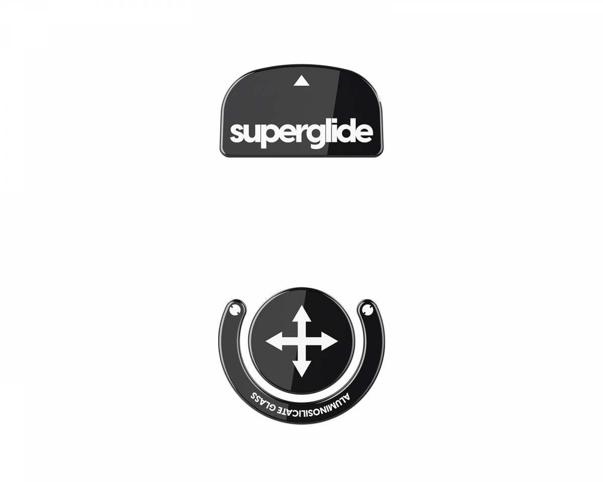 Superglide Glass Skates for Logitech G Pro X Superlight - Black 