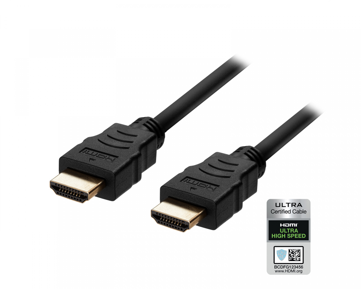 Deltaco Ultra High HDMI-kabel - Black 1m - MaxGaming.com