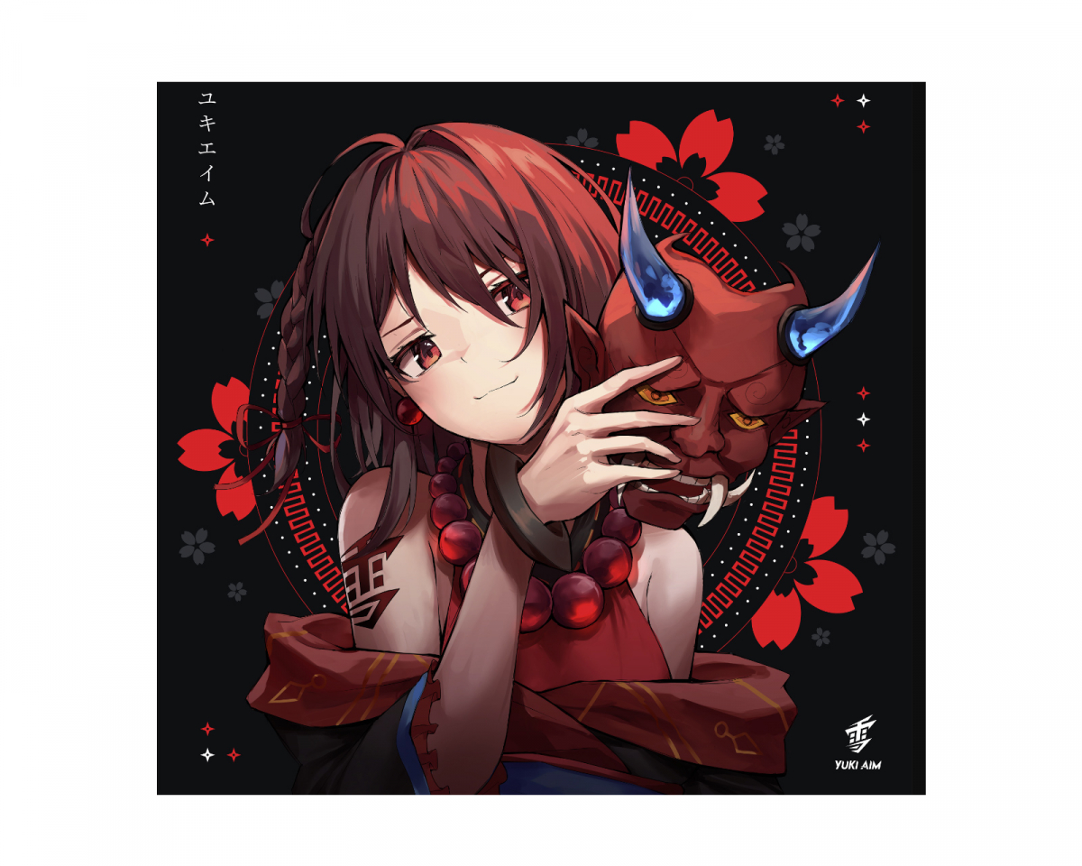 Yuki Aim Yukipad 2022 - Oni Graphic Mousepad - Black - MaxGaming.com 