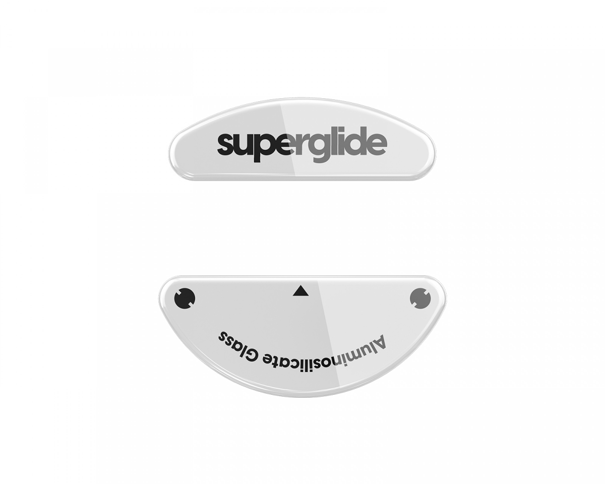 Superglide Glass Skates for Vaxee Zygen NP-01/Outset AX - White