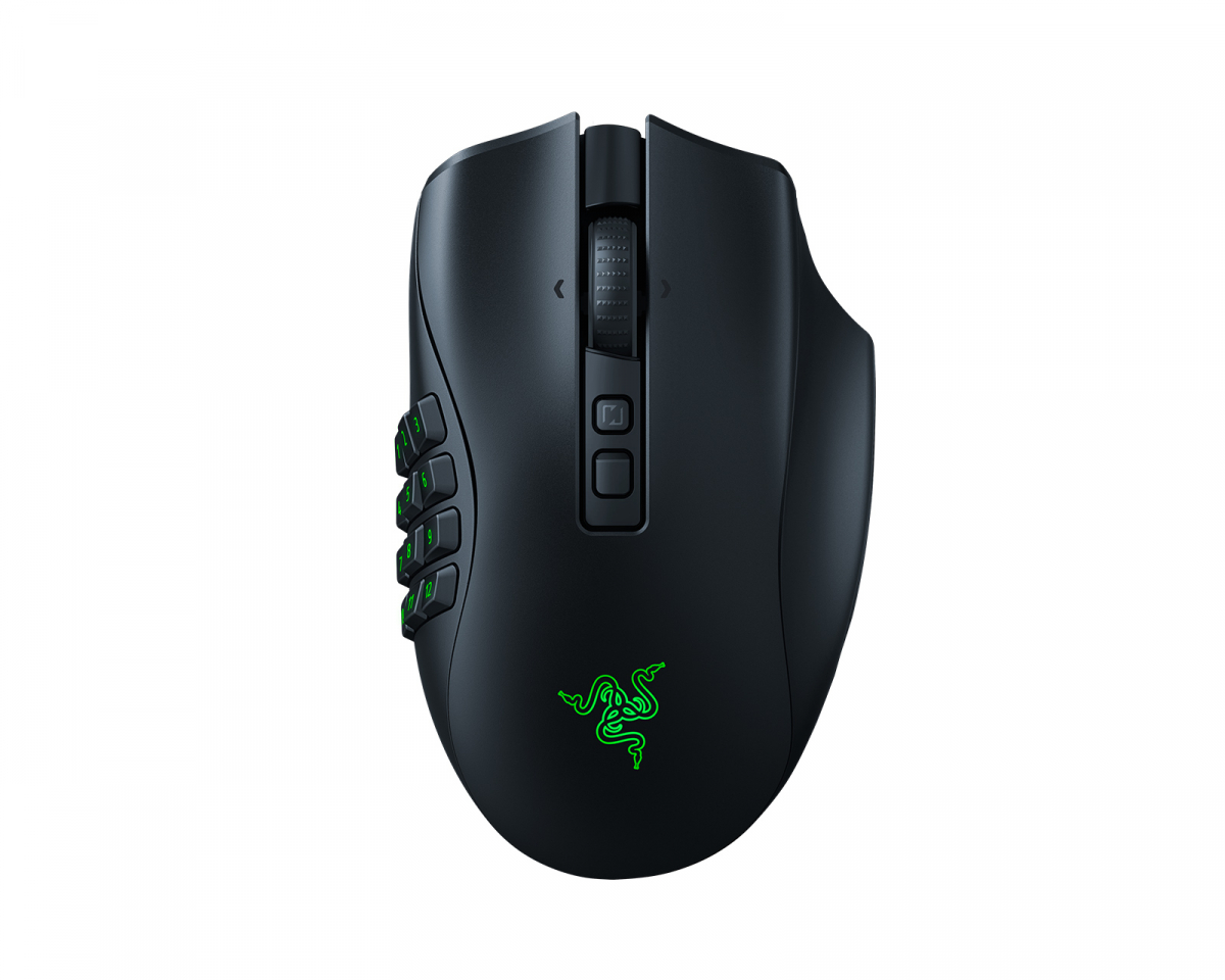 Razer Naga V2 Pro - Wireless MMO Gaming Mouse - Black - MaxGaming.com