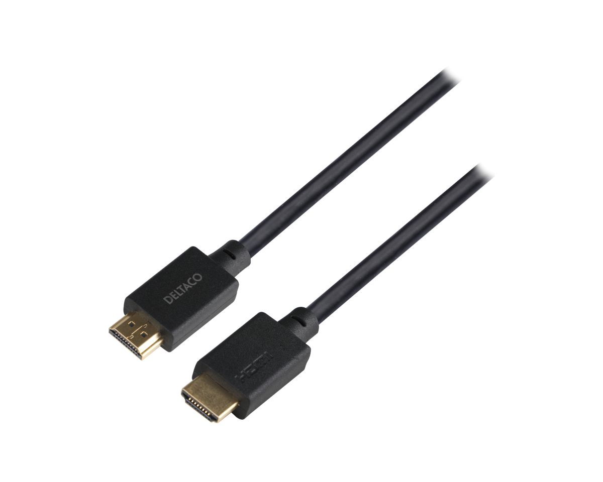 FLAT HDMI 4K 60Hz High Speed Cable LCD LED UHD/HD TV Lead Gold 4m Black