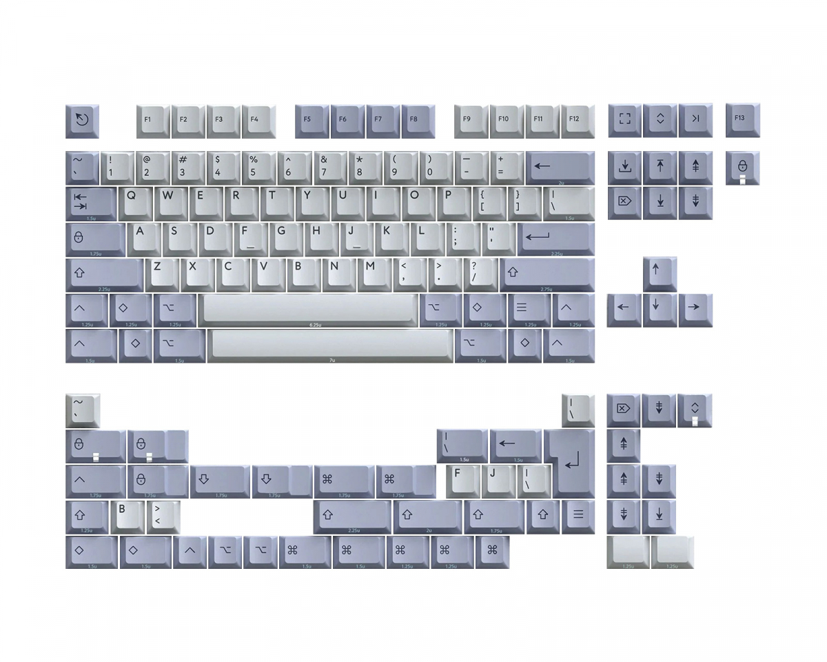 Taihao Hygge Spanish ES PBT double shot keycaps for diy gaming mechanical  keyboard OEM Profile for XD64 BM60 BM68 BM80 BM65 BM68