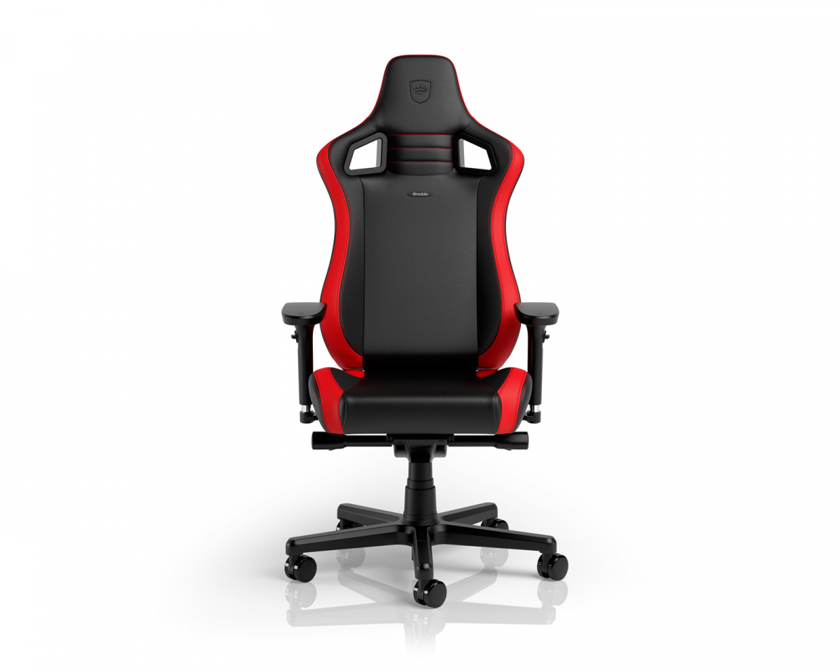 noblechairs EPIC PU-Leather - Black / Blue - MaxGaming.com