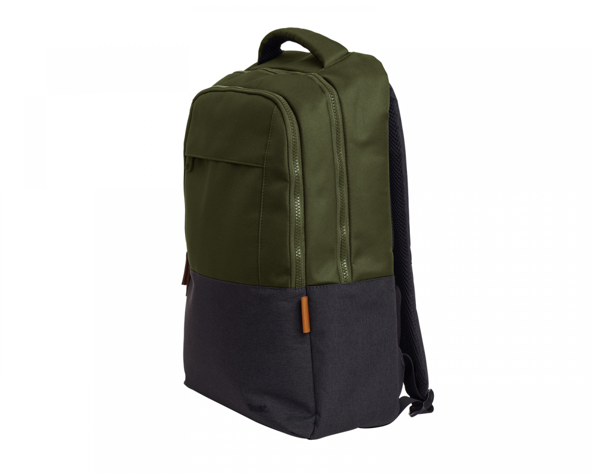 Trust Lisboa Laptop Backpack 16 Inch - 23L Recycled Plastic, Weatherproof, Trolley Strap, Shockproof
