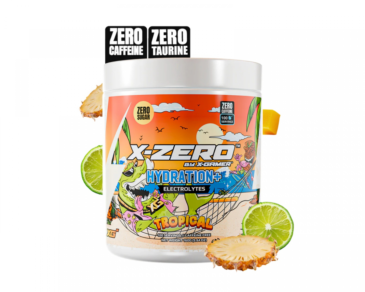 X-Gamer X-Zero Hydration+ Tropical - 100 Servings - MaxGaming.com