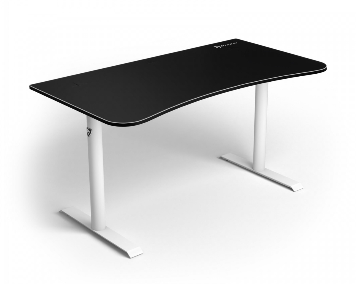 Arozzi Arena Gaming Desk - Medium - White - MaxGaming.com