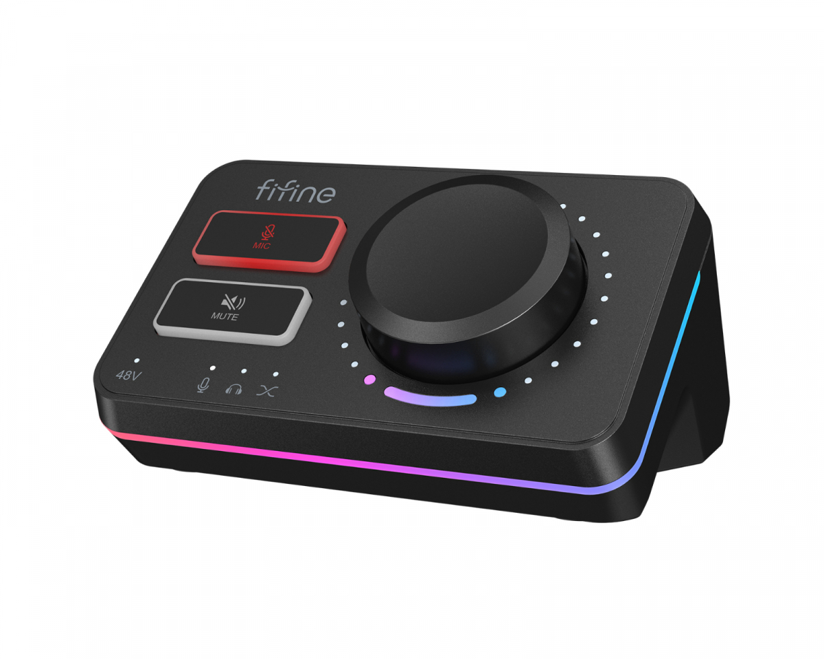 Fifine AmpliGame SC9 Audio Mixer - Black - MaxGaming.com