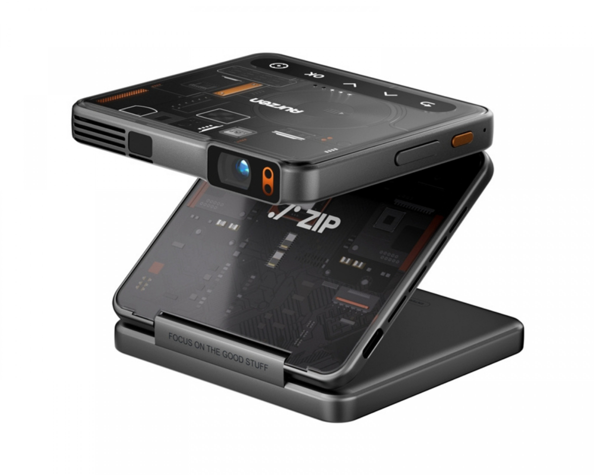 Aurzen ZIP Tri-Fold Portable Mini Projector - Cyber - MaxGaming.com