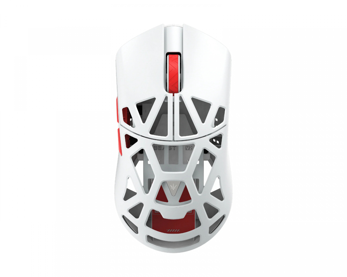 WLMouse Beast X Mini V2 Wireless Gaming Mouse - White/Red