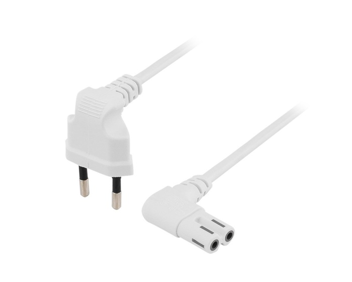 Deltaco Power cable White 2m