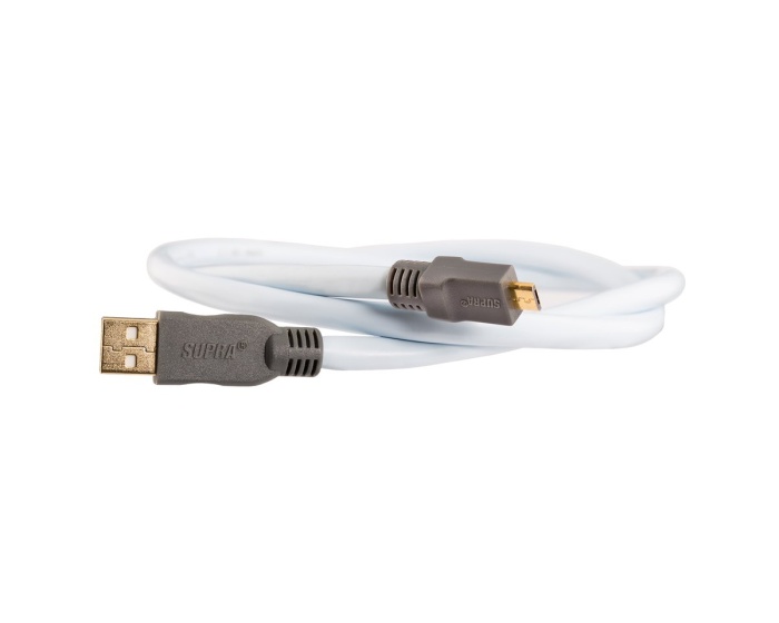 Supra USB Cable 2.0 A-Micro B - 3 meter