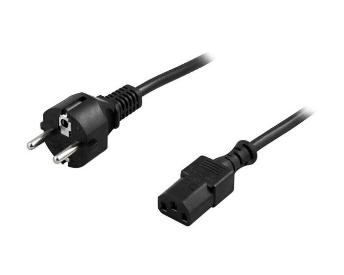 Deltaco Power cable 0,5m Black