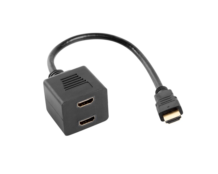 Lanberg Adapter HDMI-AM to HDMI-AF x2 Splitter 20 cm