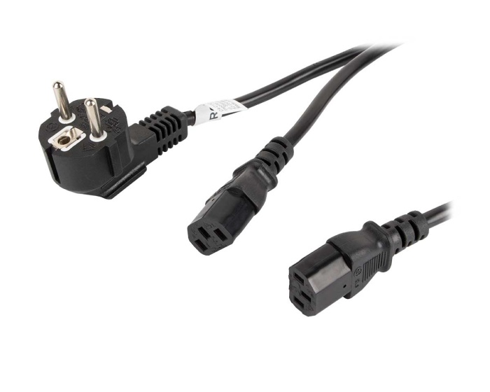 Lanberg Power Cable Split 2x C13 (2 meter) Black