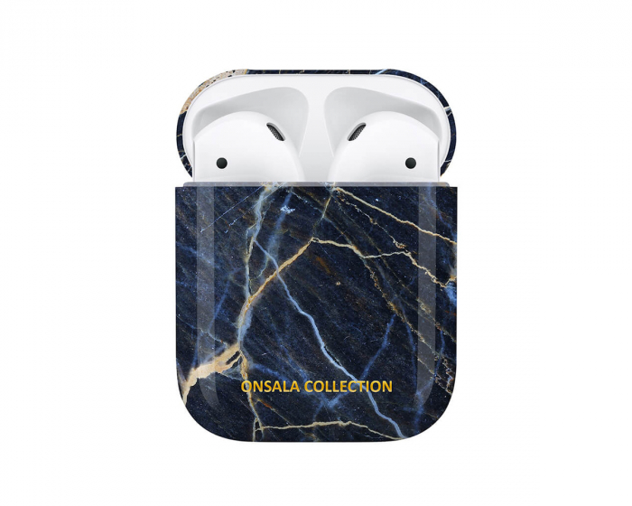 Onsala Airpods Case Black Galaxy Marble