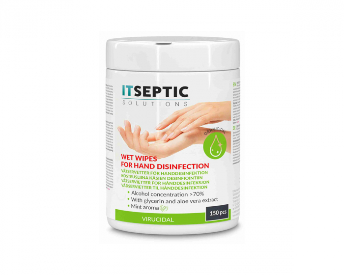  ITSSEPTIC Hand Disinfection, 150x Cleaning Wipes- Large