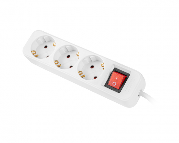 Lanberg Power Socket Extension 3-sockets 1.5 Meter - White