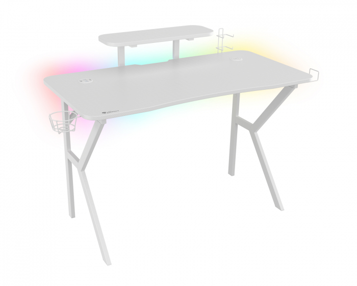 Genesis Gaming Desk Holm 320 RGB White Edition