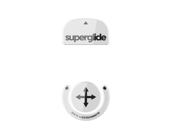 Superglide Glass Skates for Logitech G Pro X Superlight - White