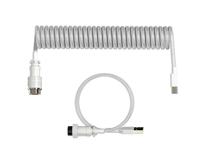 MaxCustom Aviator Coiled Cable USB-C - White