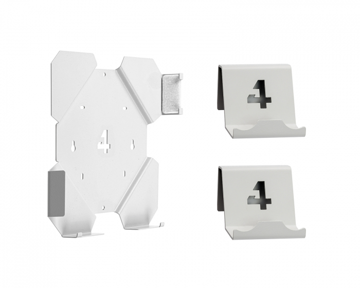 4mount Wall Mount Bundle for PS4 Slim - White