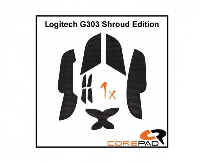 Grips for Logitech G303 Shroud Edition - Black
