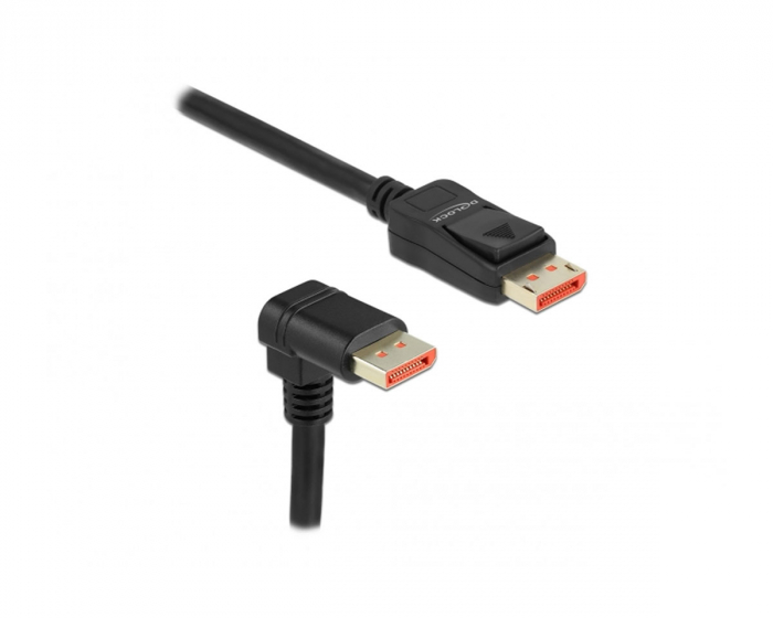 Delock DisplayPort Cable 1.4 (4k/8k) - Downwards Angled - Black - 3m