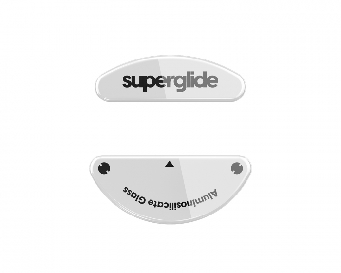 Superglide Glass Skates for SteelSeries Aerox 3/Aerox 5/Aerox 9 Wireless - White