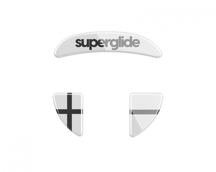 Superglide Glass Skates for Xtrfy MZ1 Wireless - White