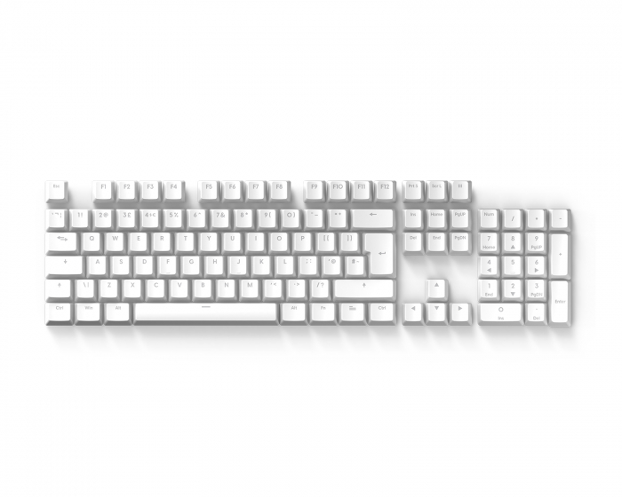 Pulsar ABS Basic Keycaps 104 Set [ISO UK/ISO] - White