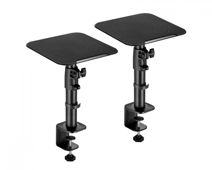 Desktop Speaker Stand with Clamp-On - Black