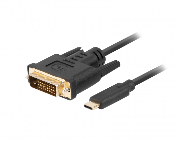 Lanberg USB-C to DVI-D Cable Black - 0.5m