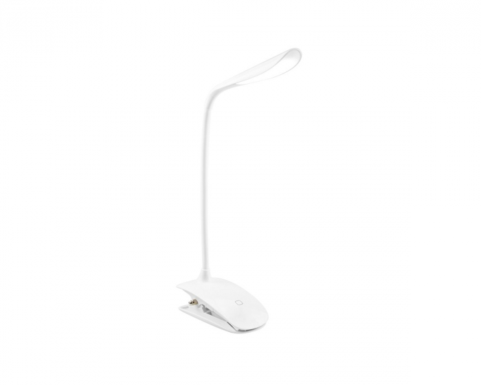 Colorway LED Table Lamp Flexible & Clip with built-in battery - White