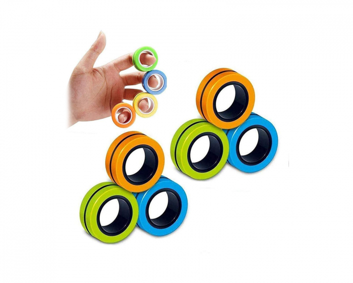 MaxCustom Anti-Stress Magnetic Rings - 3pack (Orange)