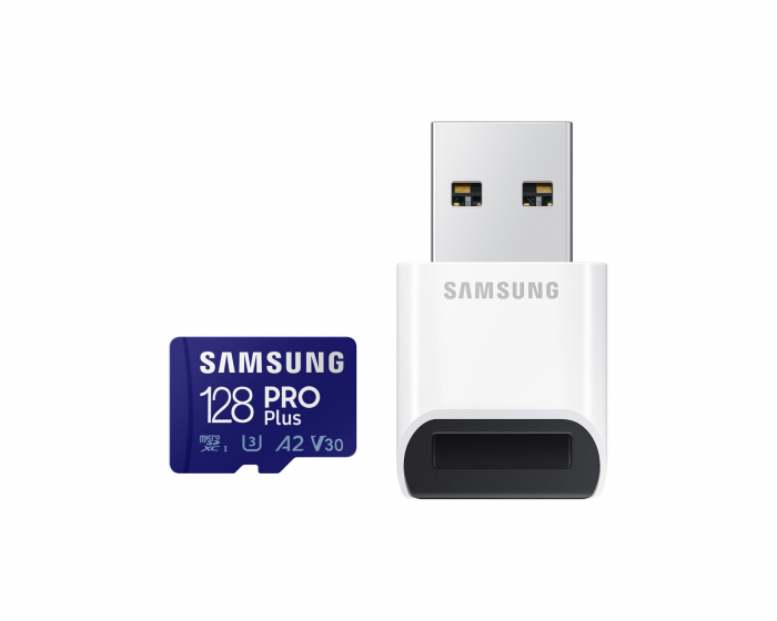 Samsung PRO Plus microSDXC 128GB & USB Card Reader - Flash Memory Card
