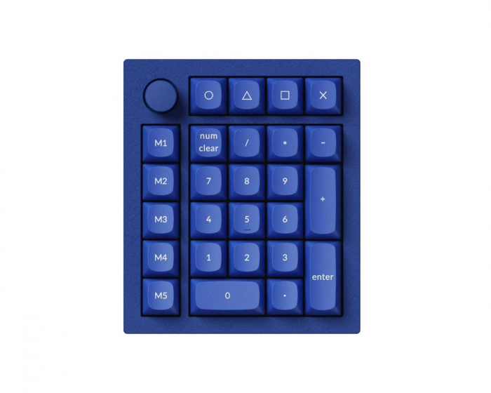 Keychron Q0 Plus Number Pad 27 Key RGB Hot-Swap [Gateron G Pro Brown] - Navy Blue