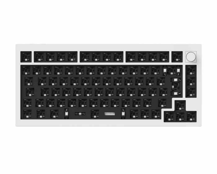 Keychron Q1 Pro QMK 75% ISO Barebone Hotswap Wireless Keyboard - Shell White