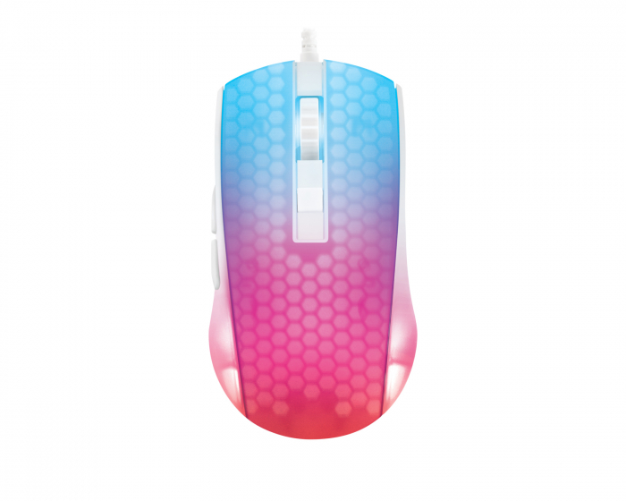 Deltaco Gaming WM87 Semi-Transparent RGB Gaming Mouse - White