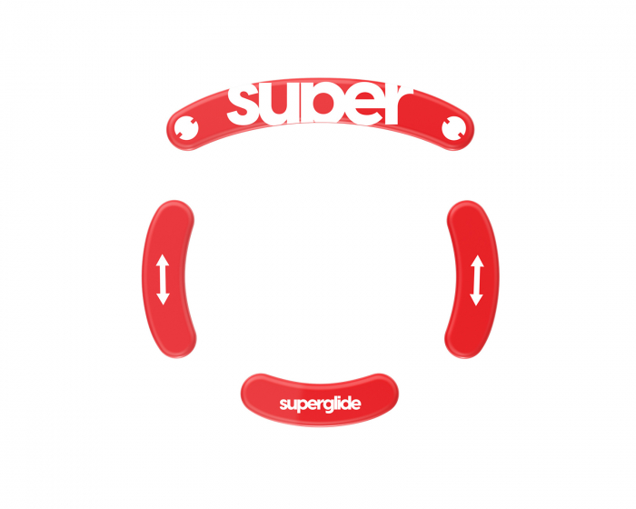 Superglide Version 2 Glass Skates for Logitech G Pro Wireless - Red