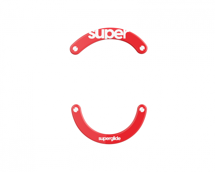 Superglide Version 2 Glas Skates for Logitech G703/G603/G403 - Red