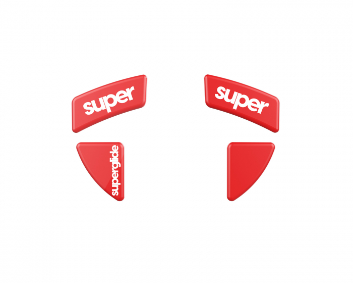 Superglide Version 2 Glas Skates for Razer Viper Ultimate - Red