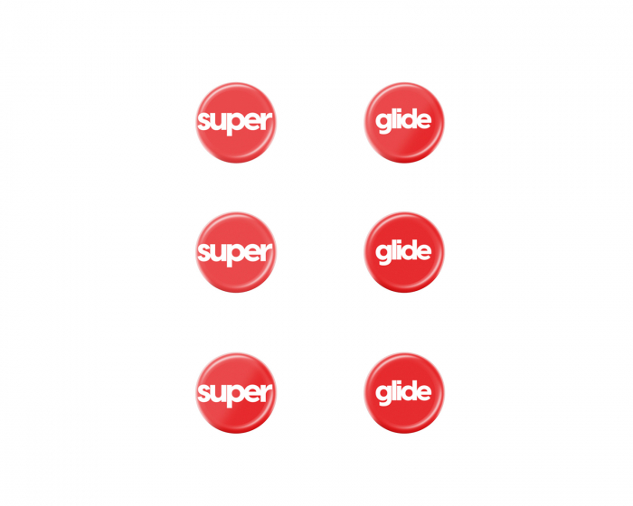 Superglide Version 2 Glas Skates Dots - Universal - 9mm x 6 - Red